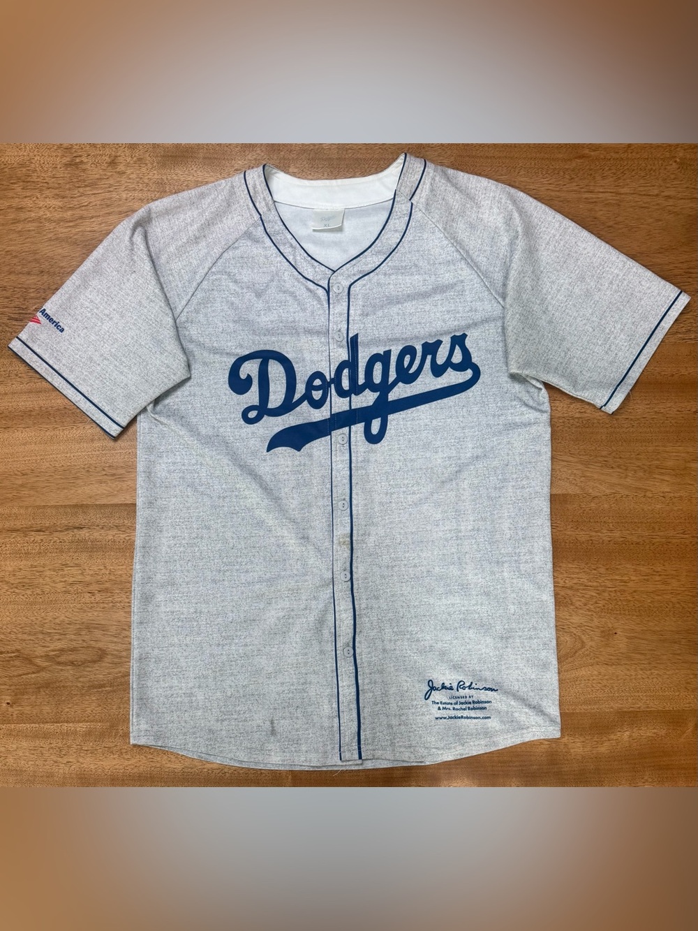 Los Angeles Dodgers Vintage-Style Gray Baseball Jersey